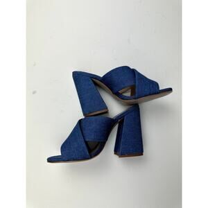 Schutz Denim Chunky Heels